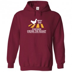 Why Did Chicken Cross The Road? To Practice Social Distancing Funny Classic Unisex Kids and Adults Pullover Hoodie								 									 									